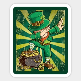 St. Patricks Gold Dabbing Sticker